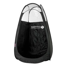 Sienna X Pop Up Spray Tan Cubicle Portable Fake Tanning Booth Mobile Tent, Black