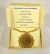 The Royal Mint Insignia Royal Jubilee Pendant Genuine Coin Gold Plated