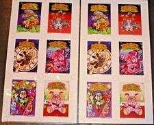 2018 GARBAGE PAIL KIDS GROSS CARD CON 2 UNCUT SHEETS PRISM AND MATTE RARE 