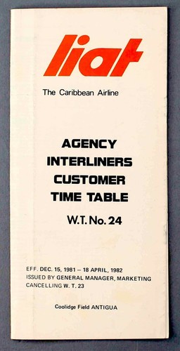 Liat airline timetable winter - liat,