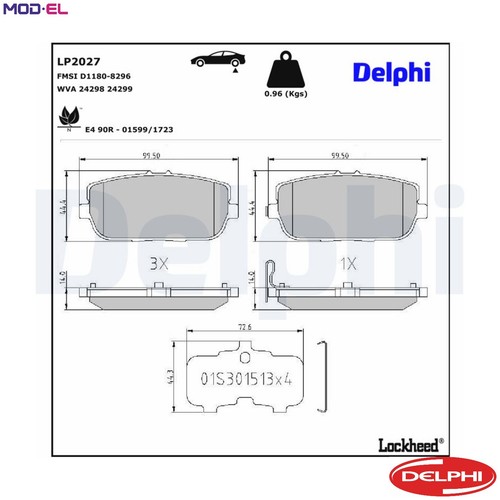 Brake pad set - pad, disc