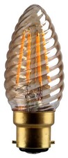Gold 4w LED Twisted Candle Non