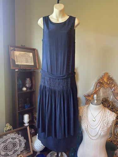 Antique 1920s navy blue - antique,