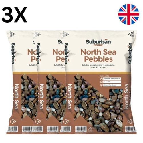 30mm north sea pebbles 20kg - north,