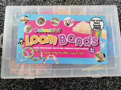 Colourful loom bands with - bands,