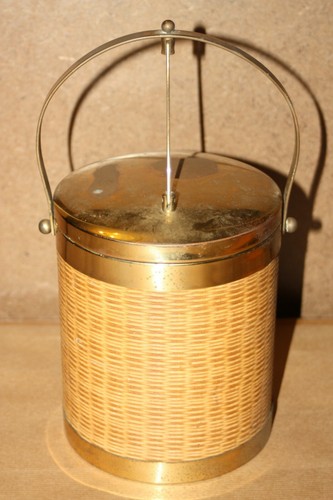 Vintage ice bucket - with, hinged
