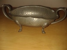 Vintage civic pewter hammered