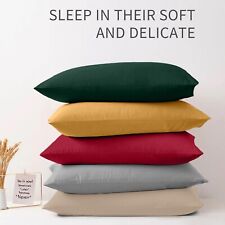 Luxury 2 X Pillowcases Housewife Plain Dyed Bed Room Pair Pack of Pillow Covers