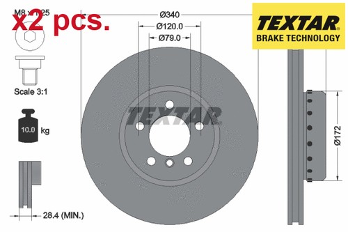 Pcs front brake disc set - pcs,