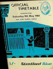 Stratford Blue Official Bus Time Table - Saturday, 9th May 1964