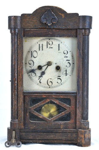 Antique oak wall - antique, clock