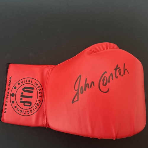 John conteh signed red vip - john,