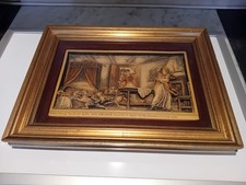 Antique Ivorex Plaque Extraordinary Fox Chase By The Duke Of Beauforts Hounds