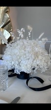 Preserved Floral Arrangement White Cream Wedding Centrepiece Table Decoration