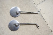 Pair VINTAGE CHROME MOTORCYCLE SCOOTER MOD RETRO WING MIRROR CHROME