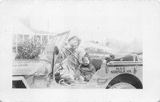 Vintage Mother Child Army Jeep
