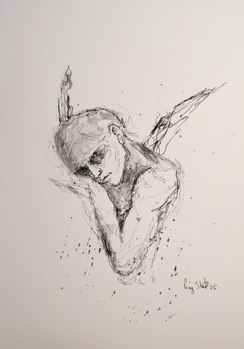 Original sleeping angel ink - sleeping,