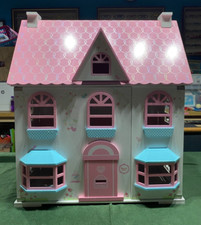 ELC Early Learning Centre Rosebud Cottage Wooden Dolls House - VGC
