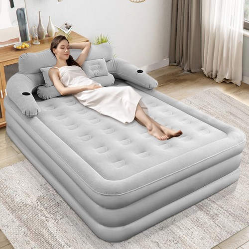 Grey portable inflatable sofa - grey,