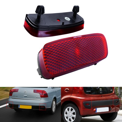 Red rear bumper reflector - 2x,