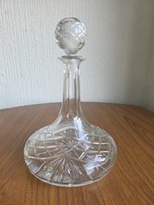 Heavy crystal cut glass ships - crystal,