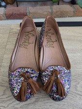 Vienty, Brown Glitter Women's Ballet Pumps,  Size 4UK