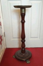 Antique Small Wooden Metal Table