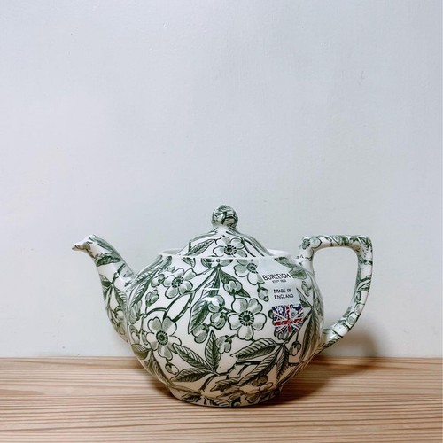 Burleigh green prunus teapot - green,