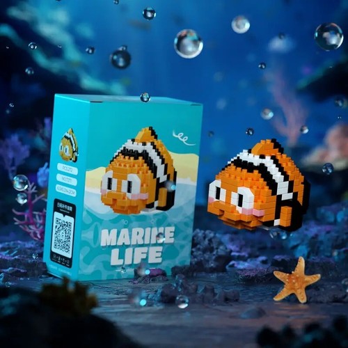 Clown fish building blocks - clown,
