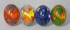 Group of 4 Resin Lava Dragon/Dinosaur Transparent Crystal Lava Eggs