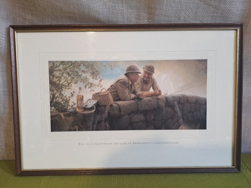 Vintage framed grants whisky - framed,