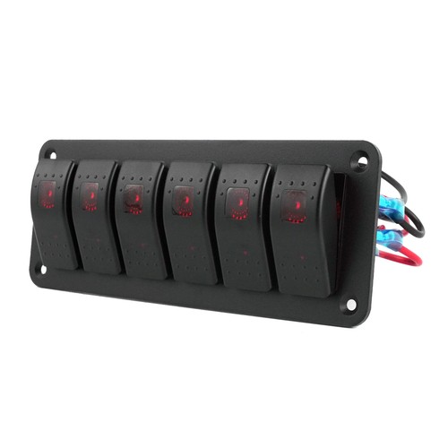 Gang rocker switch - 6 gang, panel