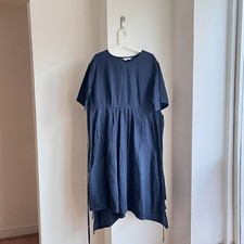 Emin & Paul Shoreditch 100% Linen Smock Tabard Dress S M Minimalist Japanese