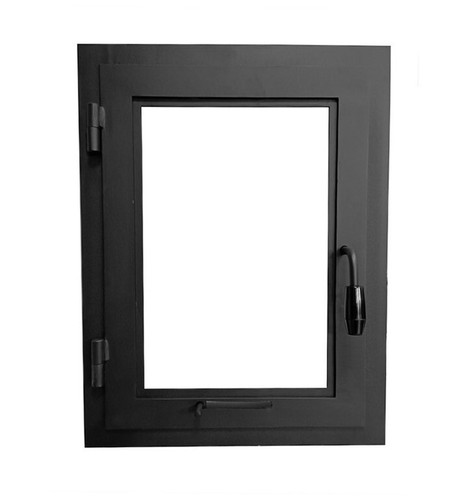 Fireplace door with flange - , |
