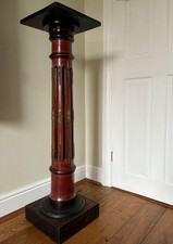 Antique Victorian Torchere / Jardiniere Column / Pedestal Stand - 106cm High