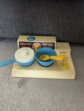 Fisher Price 1978 Stove Top Cooker Hob Oven Original Vintage Plastic Kitchen Toy