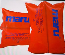 Universal Swimming Arm Bands, Type B. Age 3 to 12 years. 18-60kg. Orange. Maru