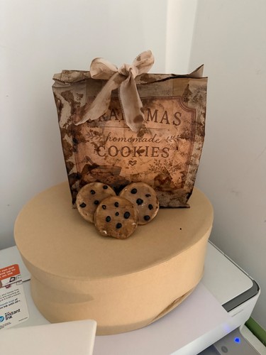 Primitive faux cookie bag - , and