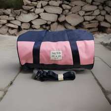 Jack Wills Gym Bag | Navy Pink Designer Travel Duffle Top Handle and Strap