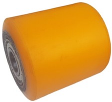 90 x 82mm Forklift Truck Pallet Roller WHEEL Heavy Duty Tyre ORANGE Polyurethane