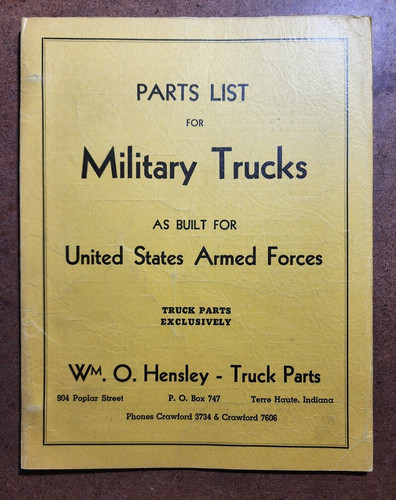 Wwii era parts list for - wwii,