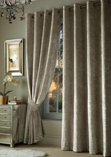 Crushed Velvet Curtains Pair