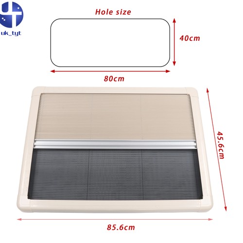 Cream blind flyscreen caravan - cream,