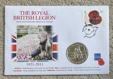 2011 Jersey £5 In FDC. 90th Anniversary Of Royal British Legion - Reflection