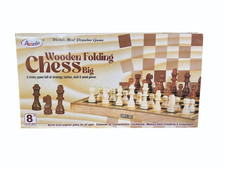 Large Chess Wooden Set Folding