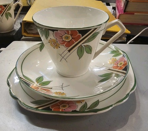Rosina china art deco trio - rosina,