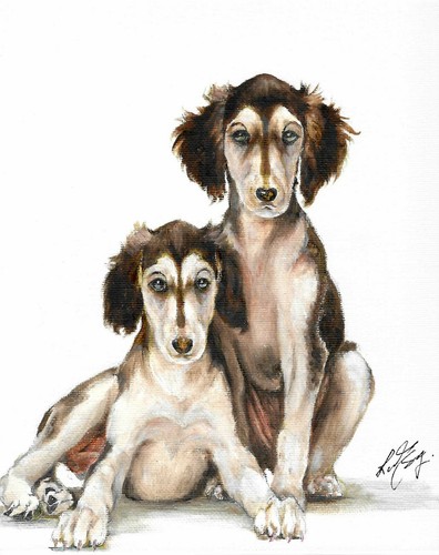 Original oil puppy dog - oil,