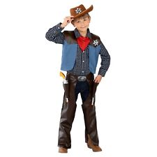 Boys Cowboy Costume 2 Toy Guns Kids Wild West Western Sheriff Rodeo Fancy Dress