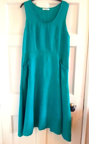Woolovers turqoise linen