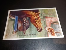 Artist Drawn, Animals, A HUNTING WE WILL GO, Hunter & Fox Hound - Mabel Gear